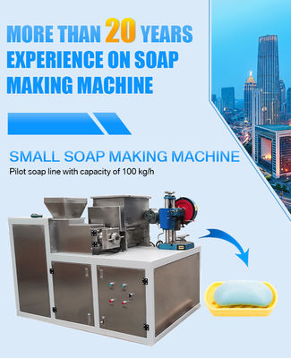100 kg/uur Kleine Mini Bar Zeepmachine Met Hand Stamper 10 kg/batch Mixer